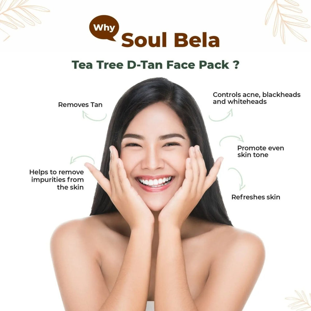 
                  
                    Soul Bela Tea Tree D-Tan Face Pack (200g) - Kreate- Facemasks
                  
                