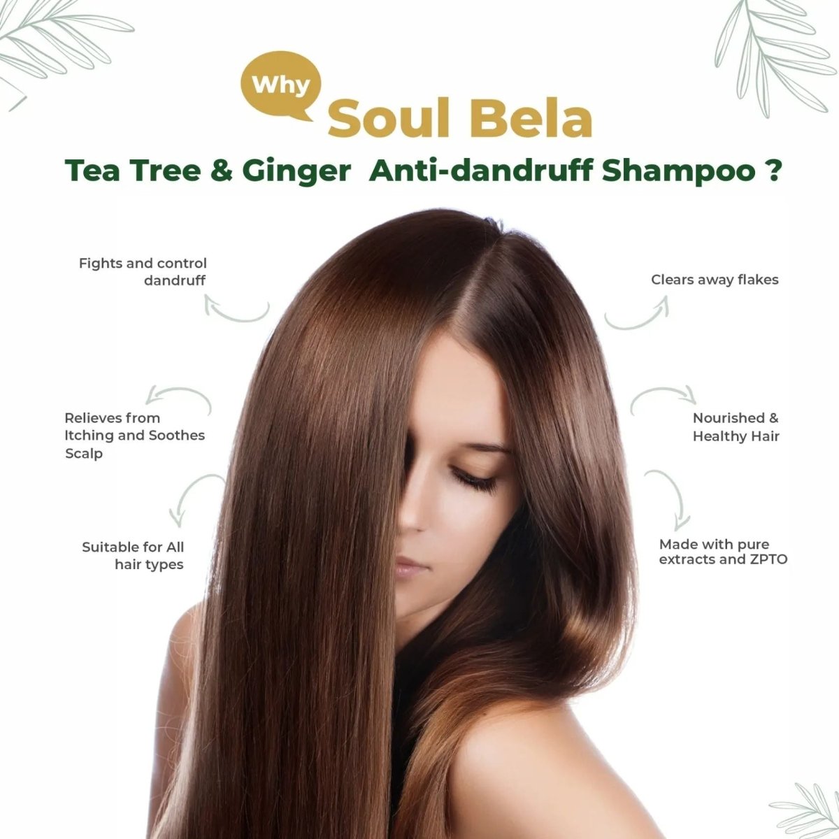 
                  
                    Soul Bela Tea Tree & Ginger Anti-Dandruff Shampoo (300ml) - Kreate- Shampoos
                  
                