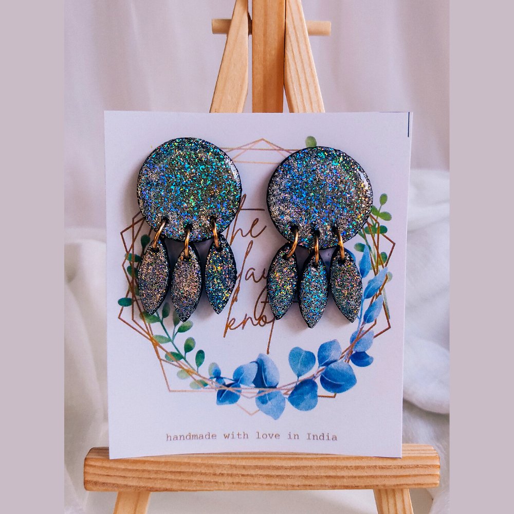 
                  
                    Sparkling Polymer Clay Earrings - Kreate- Earrings
                  
                