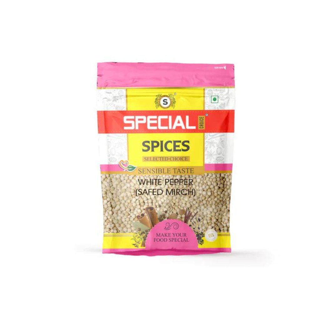Special Choice Safed Mirch (White Pepper) (250g) - Kreate- Spices & Masalas