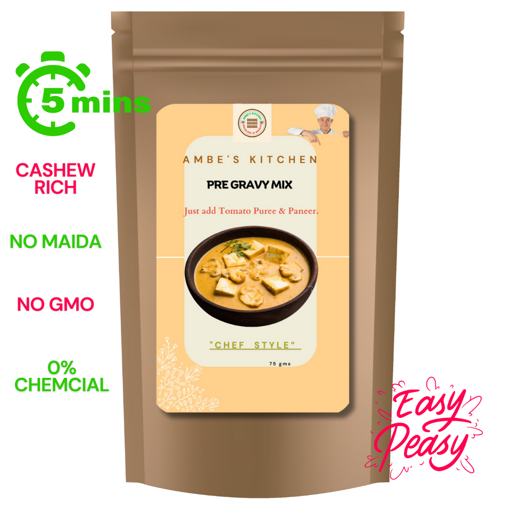 Pre Gravy Mix-Paneer Masala-0% Additives, No Maida, Freshly Grounded