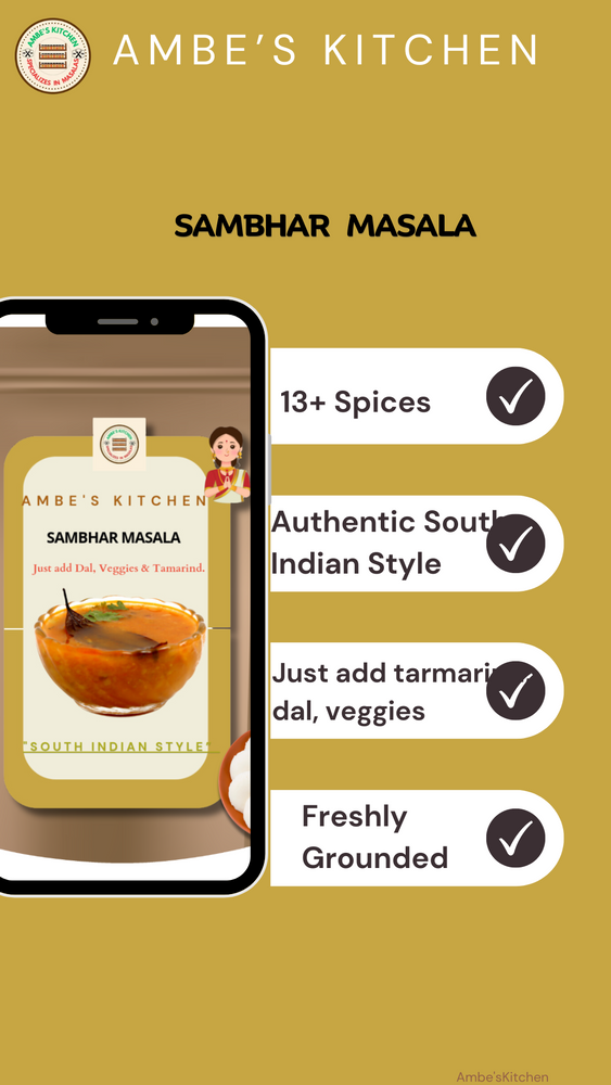 
                  
                    Sambar Masala- Freshly Grounded, Additives Free
                  
                