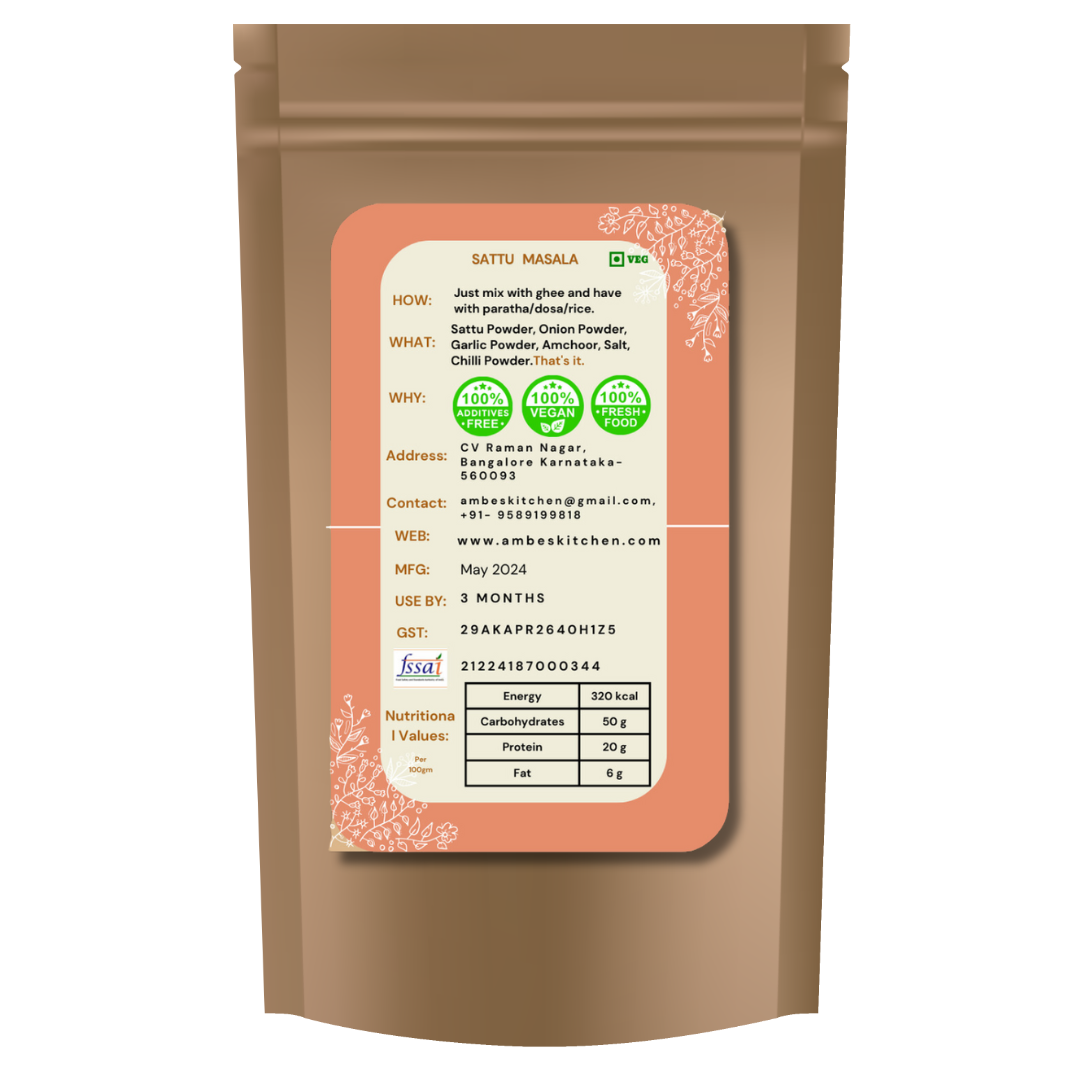 
                  
                    Sattu Masala-Protein Booster- No Chemical, Freshly Grounded
                  
                
