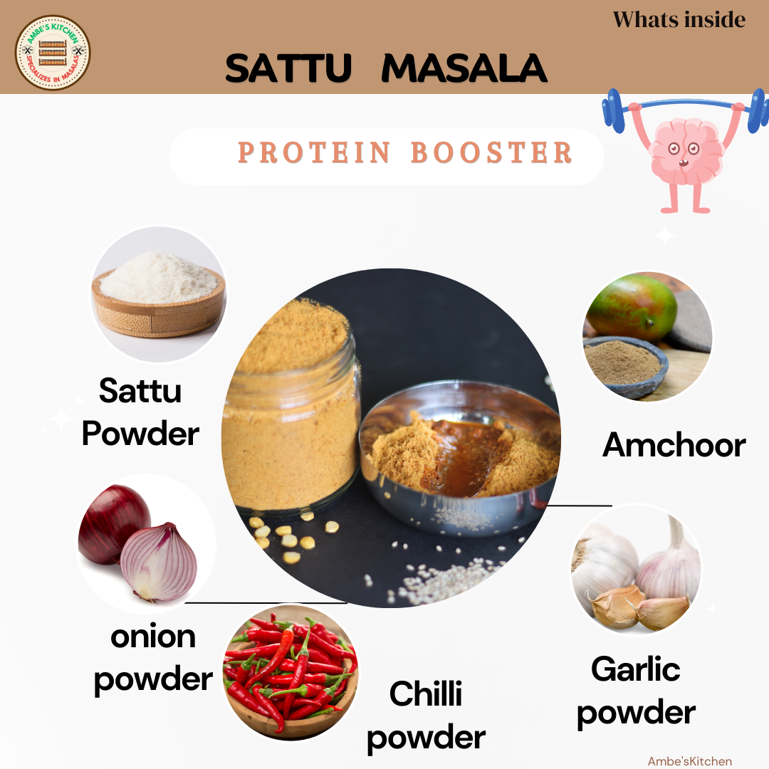 
                  
                    Sattu Masala-Protein Booster- No Chemical, Freshly Grounded
                  
                