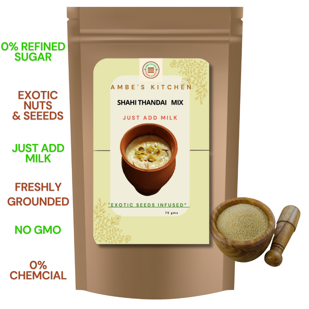 
                  
                    Shahi Thandai Mix- 0% Refined Sugar, >70% nuts & seeds
                  
                