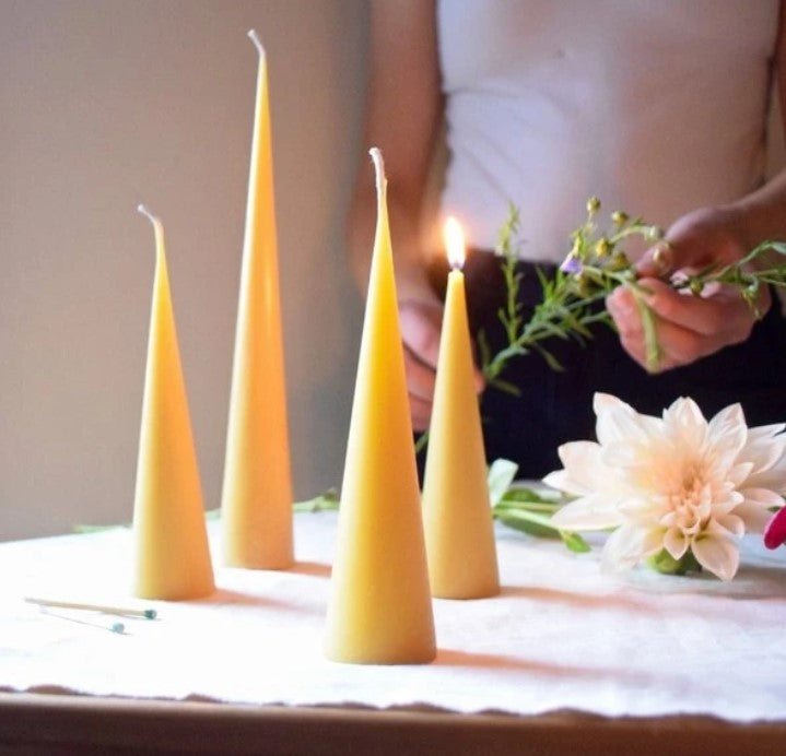 Spire Canary Yellow Candle (Set of 4) - Kreate- Candles & Holders