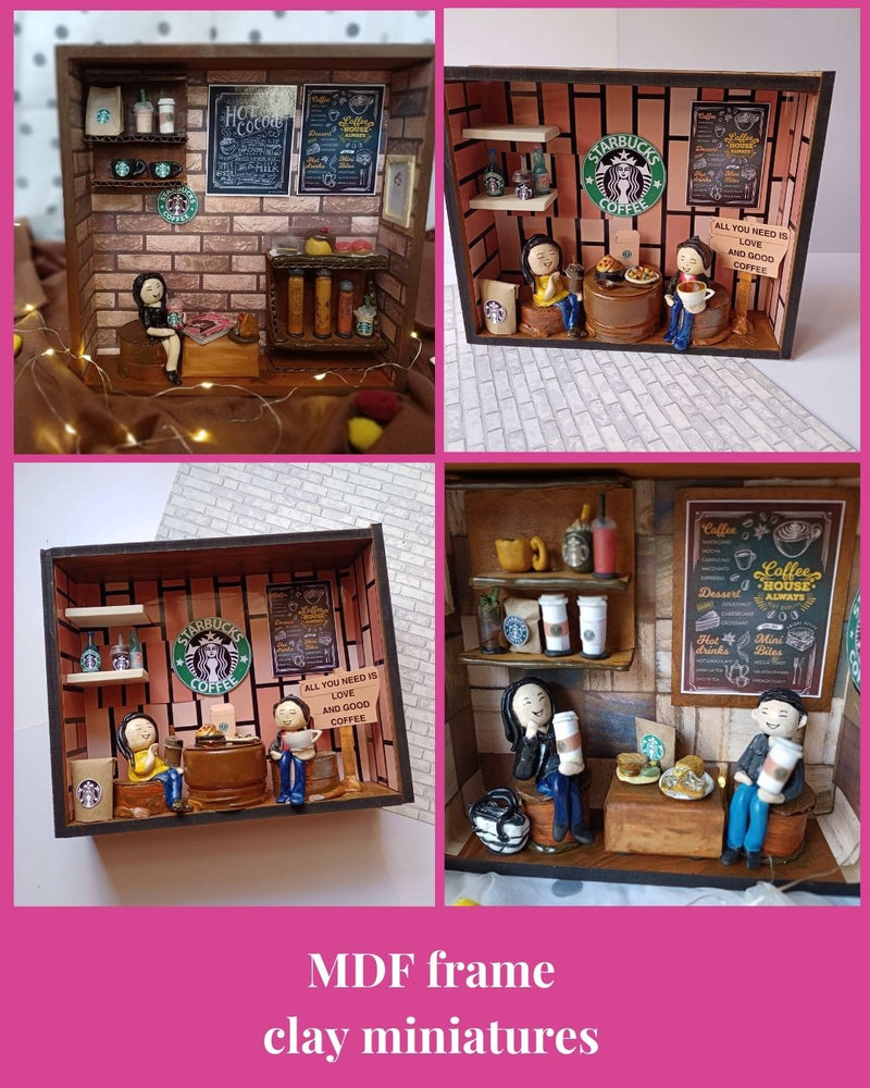 
                  
                    Rainvas Starbucks cafe restaurant miniature shadow box personalised frame
                  
                