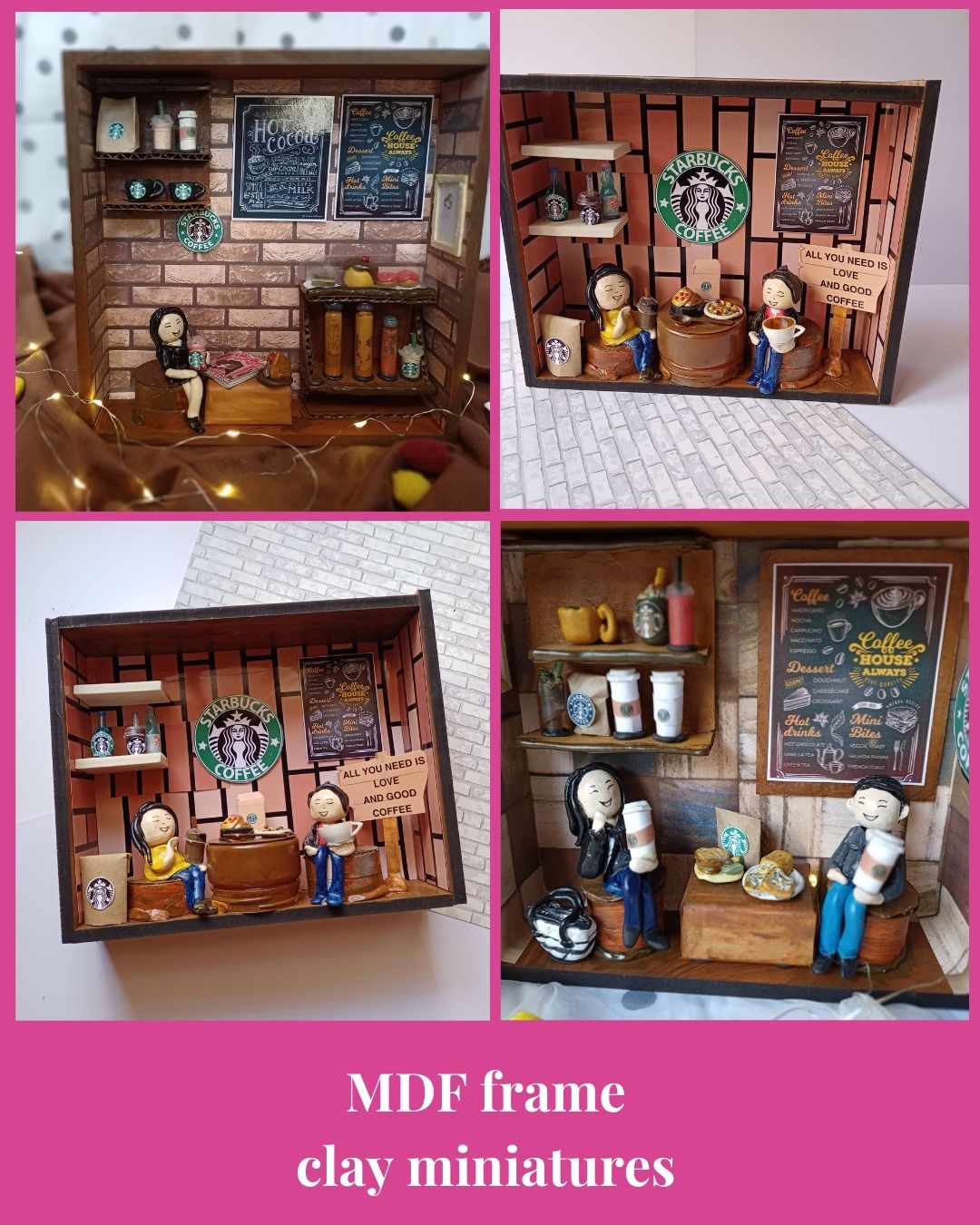 
                  
                    Rainvas Starbucks cafe restaurant miniature shadow box personalised frame
                  
                