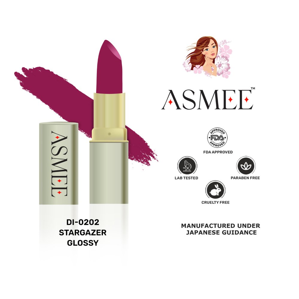 
                  
                    Stargazer-Asmee Glossy Lipstick(4.2g) - Kreate- Lips
                  
                