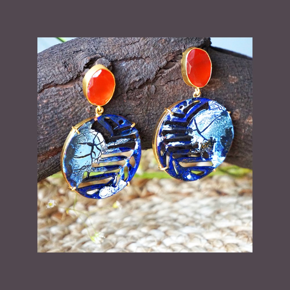 Stoned Surrealism Earrings - Kreate- Earrings