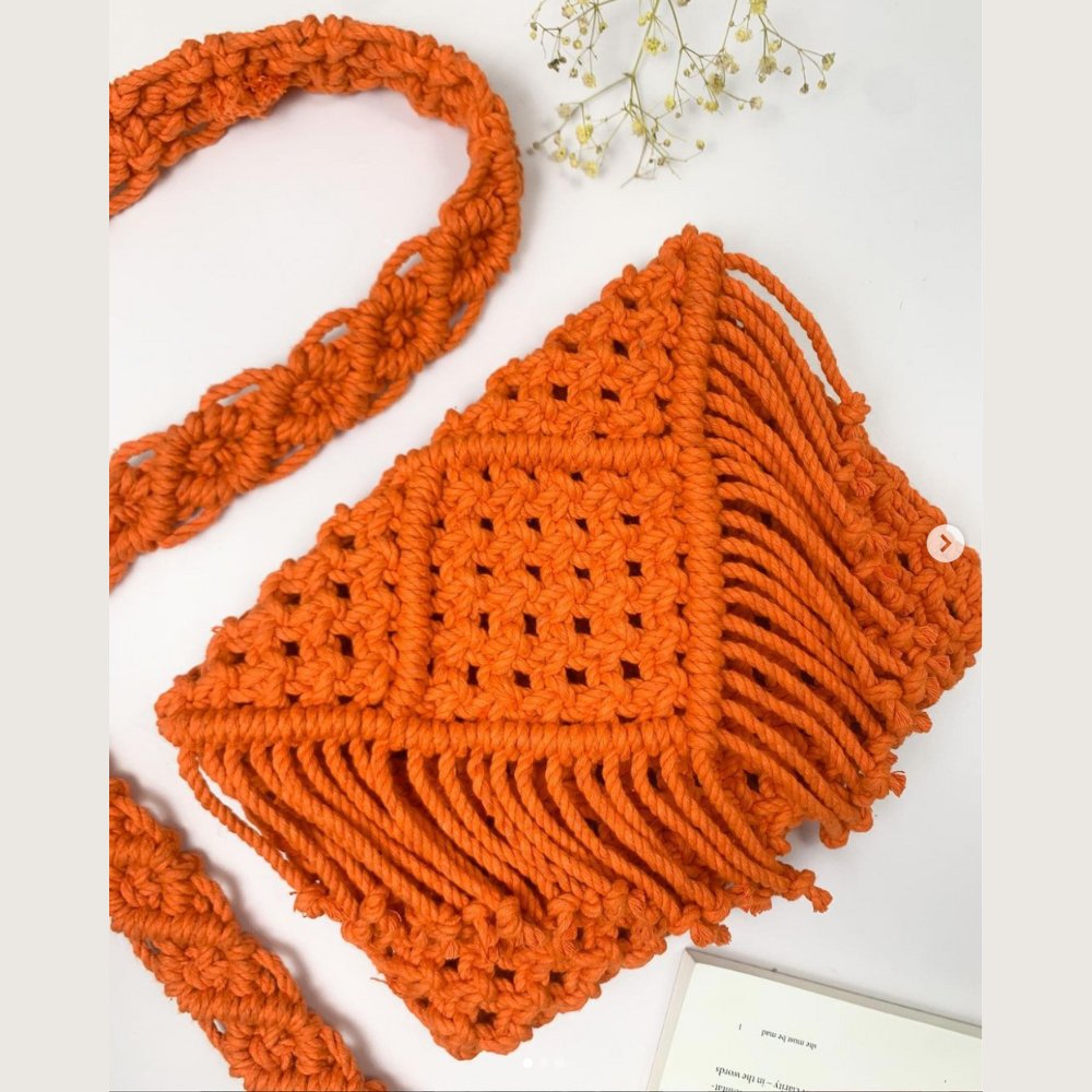 
                  
                    Story of Knots Orange Sling Bag - Kreate- Sling Bags
                  
                