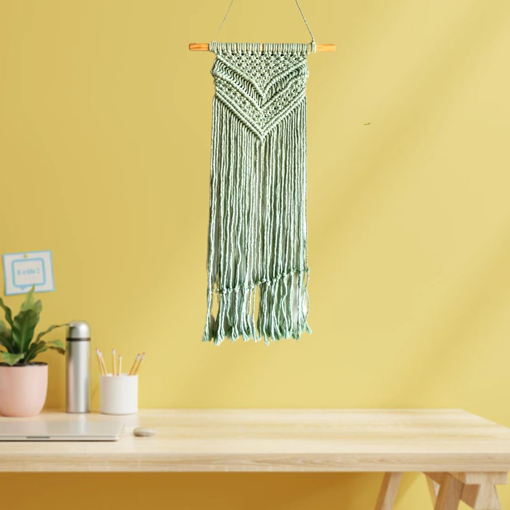 Story of Knots Water Blue Macrame Wall Hanging - Kreate- Wall Decor