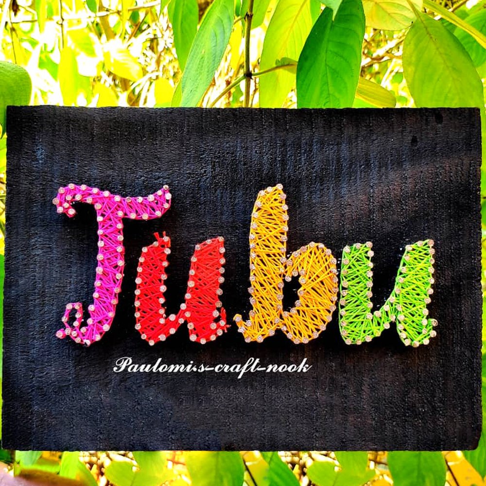 String Art on Wood - Kreate- Wall Decor