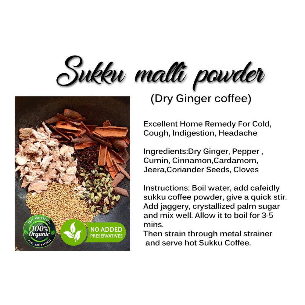 
                  
                    Sukkumalli Powder (Dry Ginger Coffee Powder) - 100g - Kreate- Coffee
                  
                