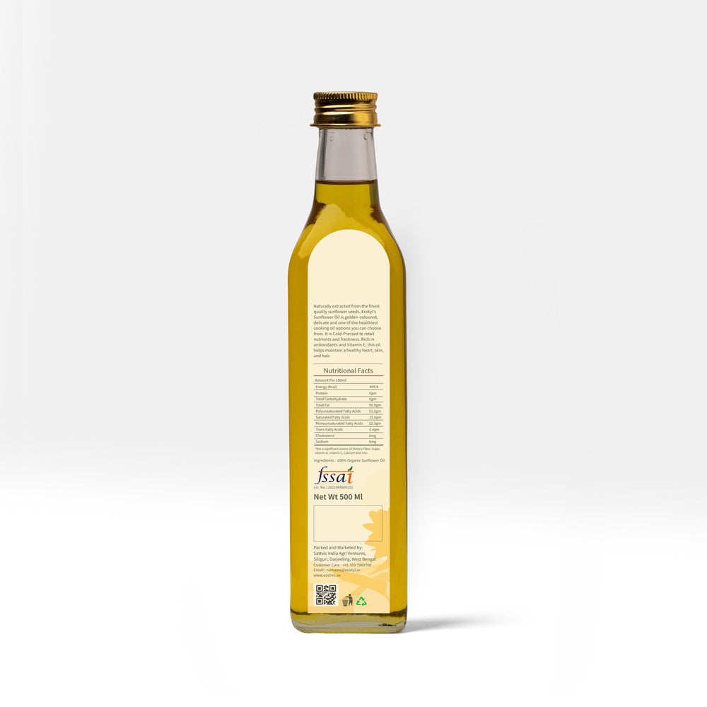 
                  
                    Ecotyl Organic Cold-Pressed Sunflower Oil (500ml)
                  
                