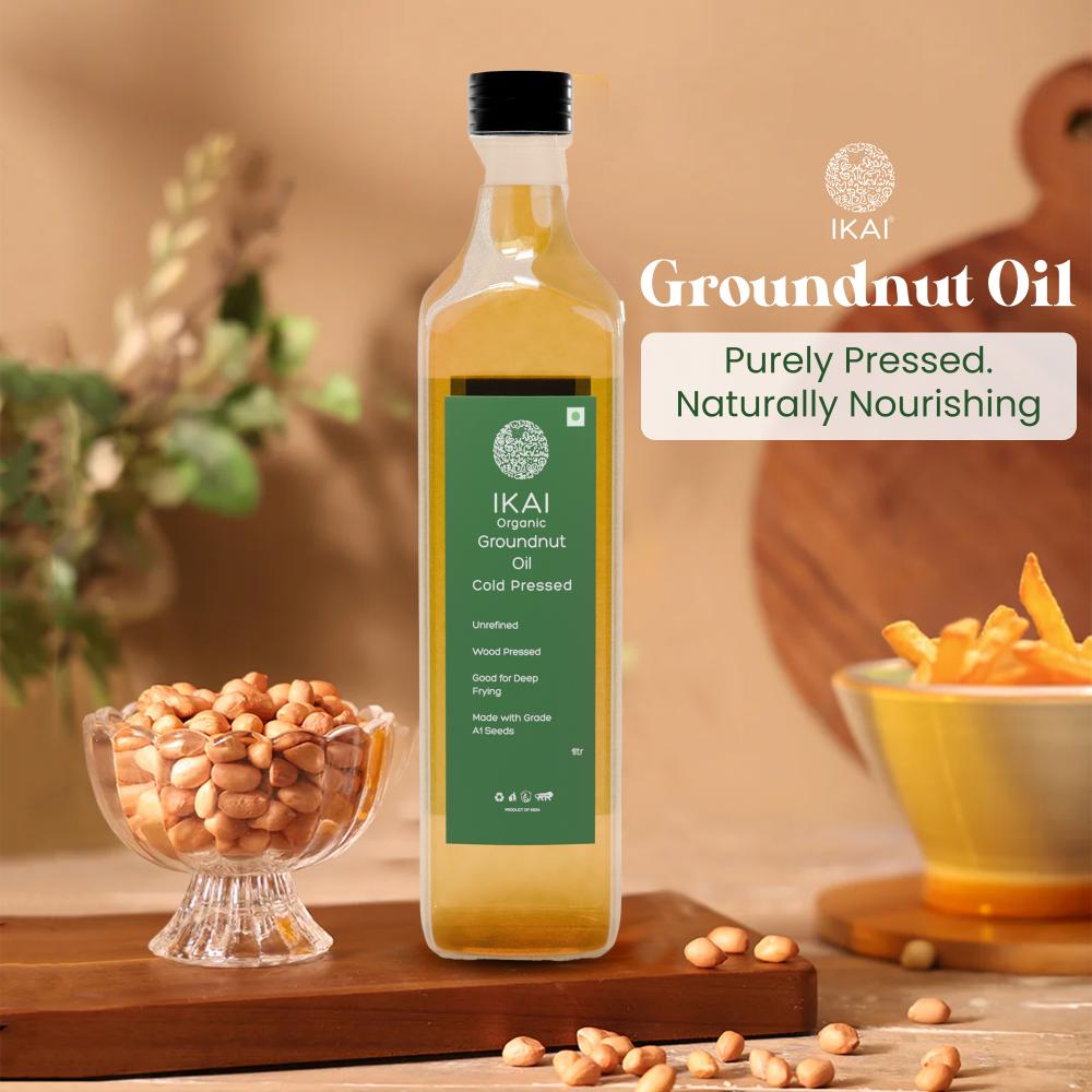 
                  
                    Organic Groundnut Oil | Cold Pressed | Wood Pressed | Unrefined | 1000ml
                  
                