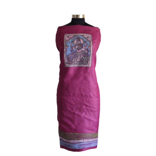 Handpainted Unstitched Kurta Fabric