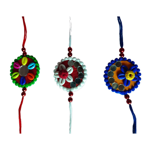 
                  
                    Handmade Multicolour Rakhi Combo (Set of 3)
                  
                