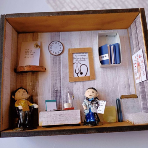 
                  
                    Customized Doctor's clinic miniature shadow box frame
                  
                