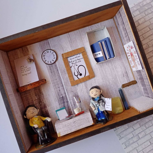 
                  
                    Customized Doctor's clinic miniature shadow box frame
                  
                