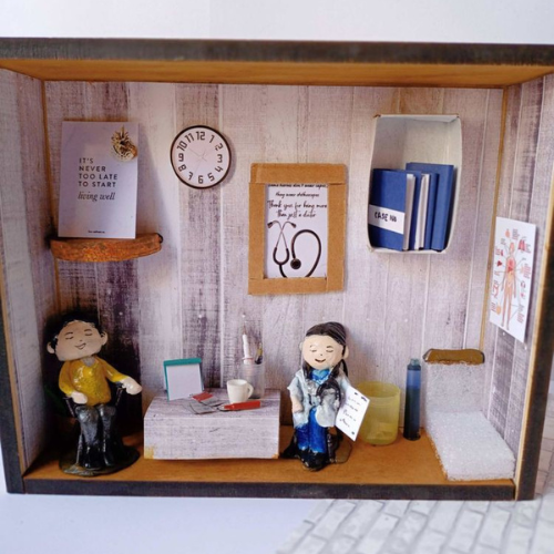 
                  
                    Customized Doctor's clinic miniature shadow box frame
                  
                