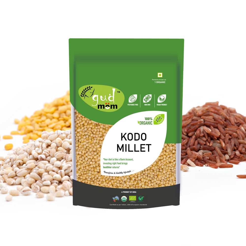 
                  
                    Gudmom Organic Kodo Millet 500g ( Pack Of 3 )
                  
                