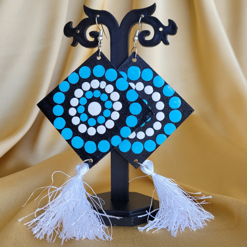 
                  
                    Dot Mandala with Tassel Earrings
                  
                