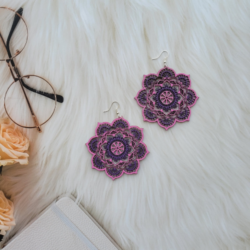 
                  
                    Intricacies of Elegance - Wooden Mandala Earring
                  
                