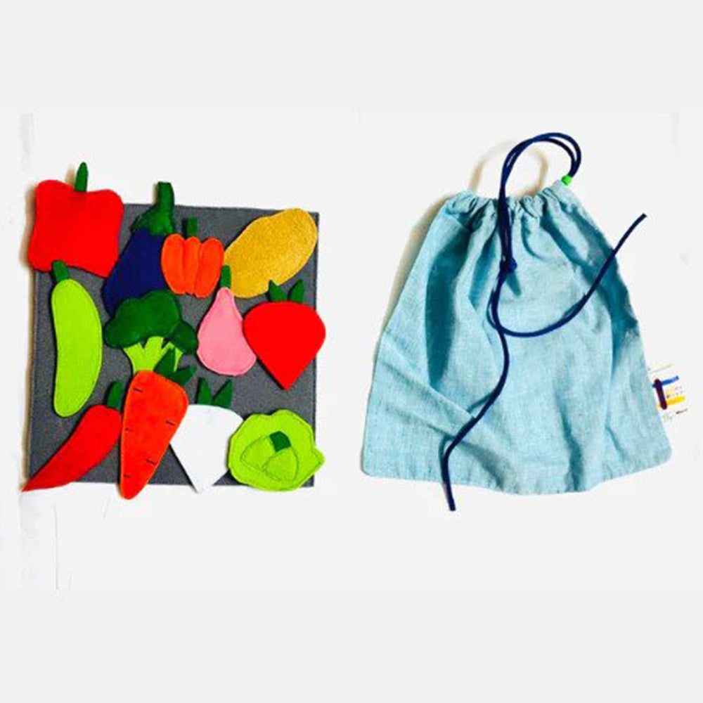 Vegetables - Busy Bag + Small Play Mat (12 Vegetables)