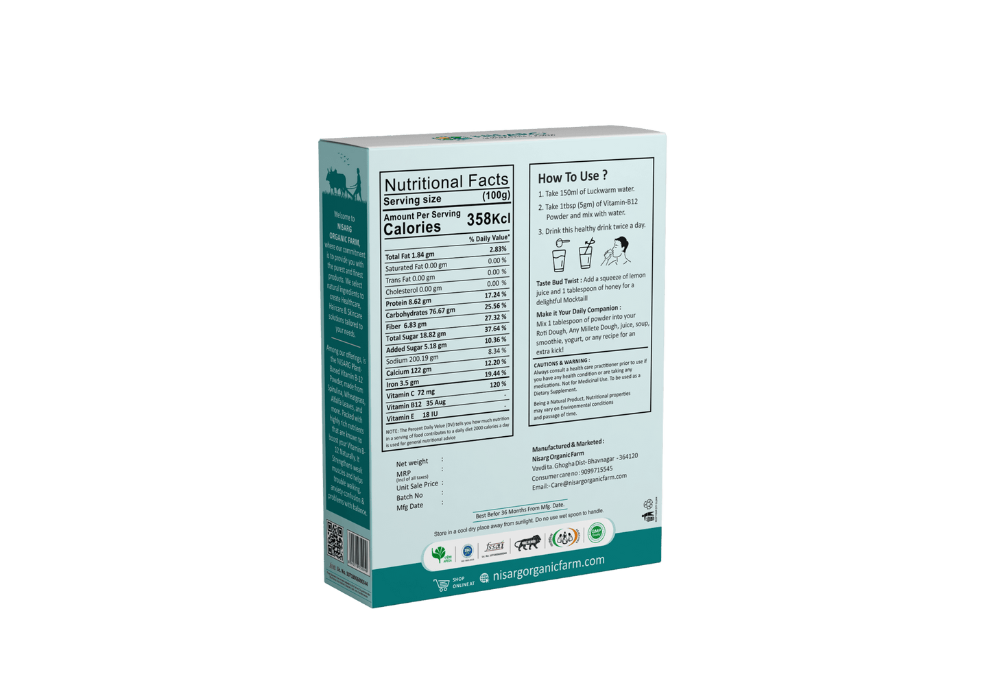 
                  
                    Nisarg Organic Farm Vitamin B12 Supplements
                  
                