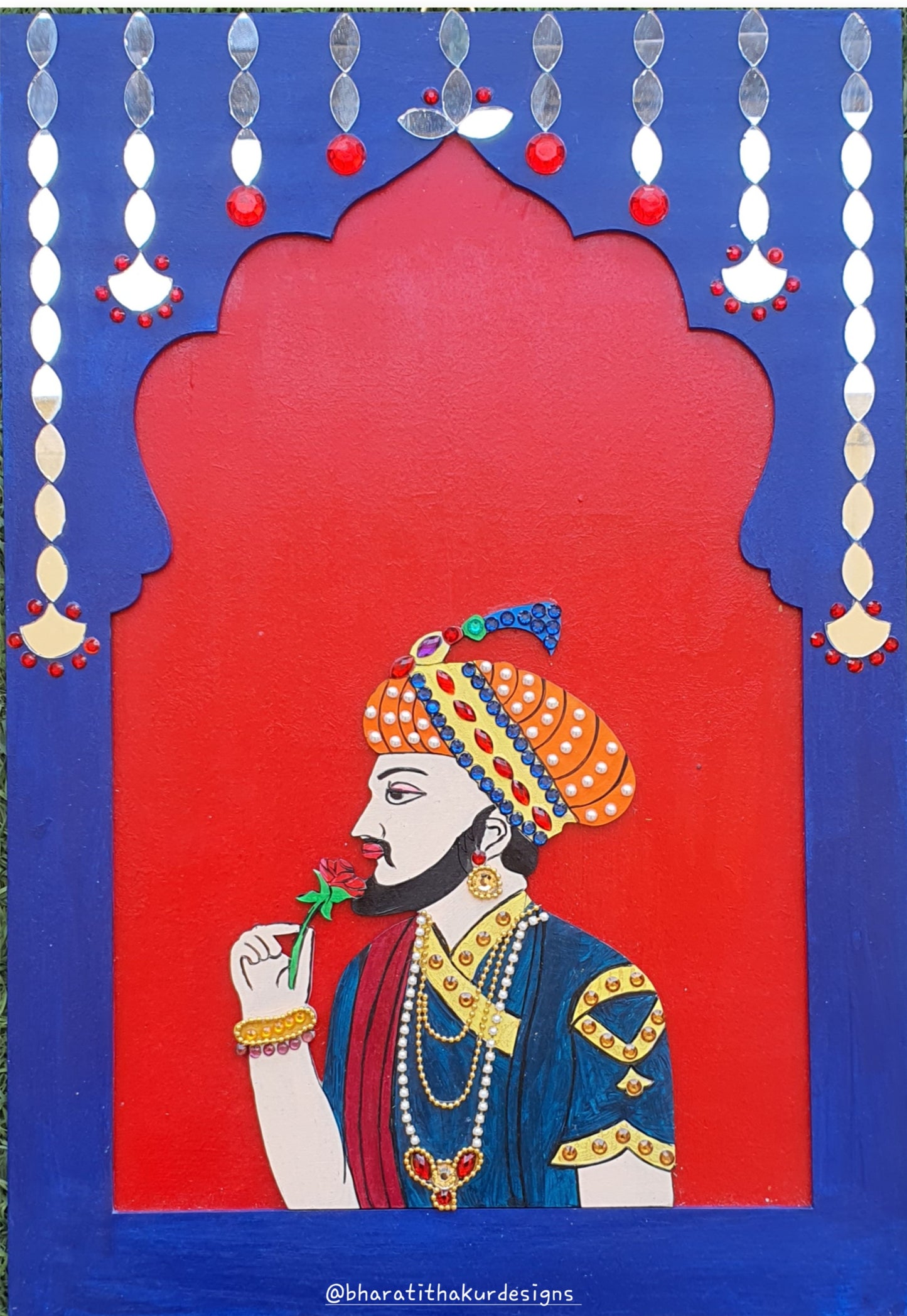 
                  
                    The Maharaja and Rani set of 2 wall Painting
                  
                