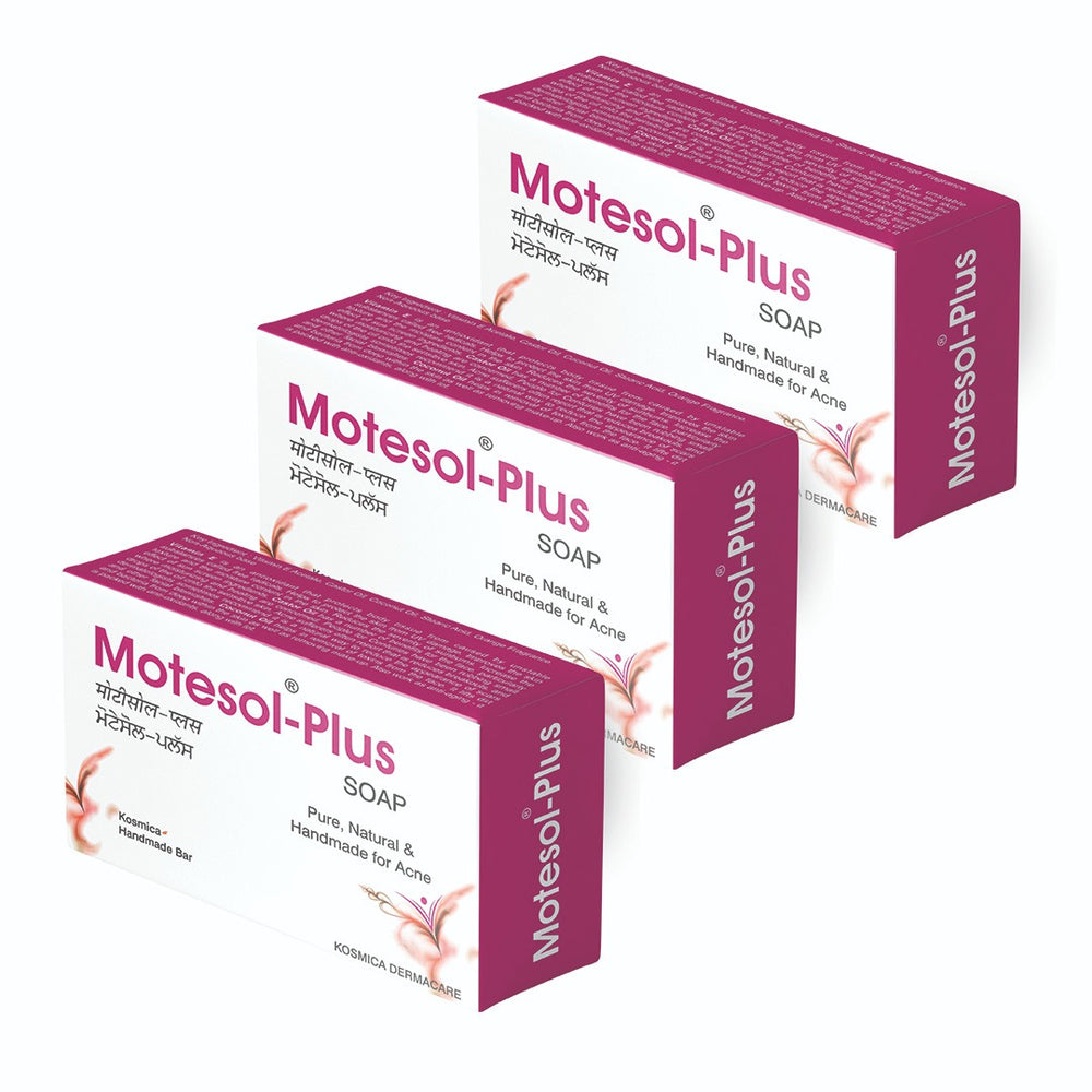 Tantraxx Motesol Plus Natural Herbal & Handmade Acne Prevention Soap For Men & Women ( Pack of 3)