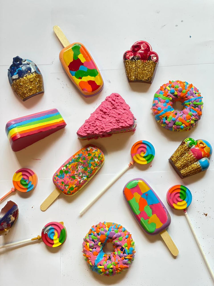 
                  
                    Handmade Non-toxic Jumbo Dessert Crayon Shaped Crayons Set of 5
                  
                