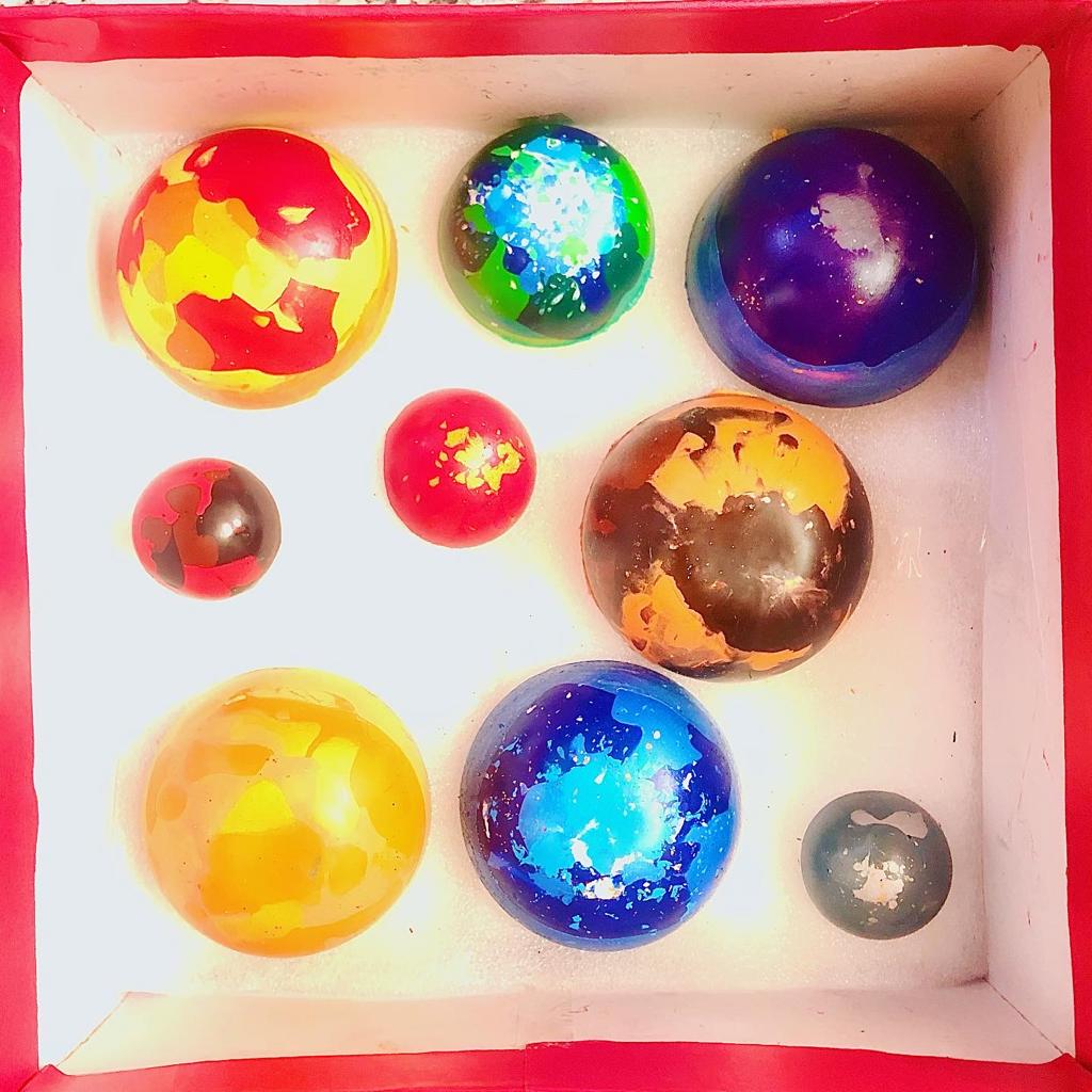 
                  
                    Handmade Non Toxic Planet Shaped Crayons Set of 9
                  
                
