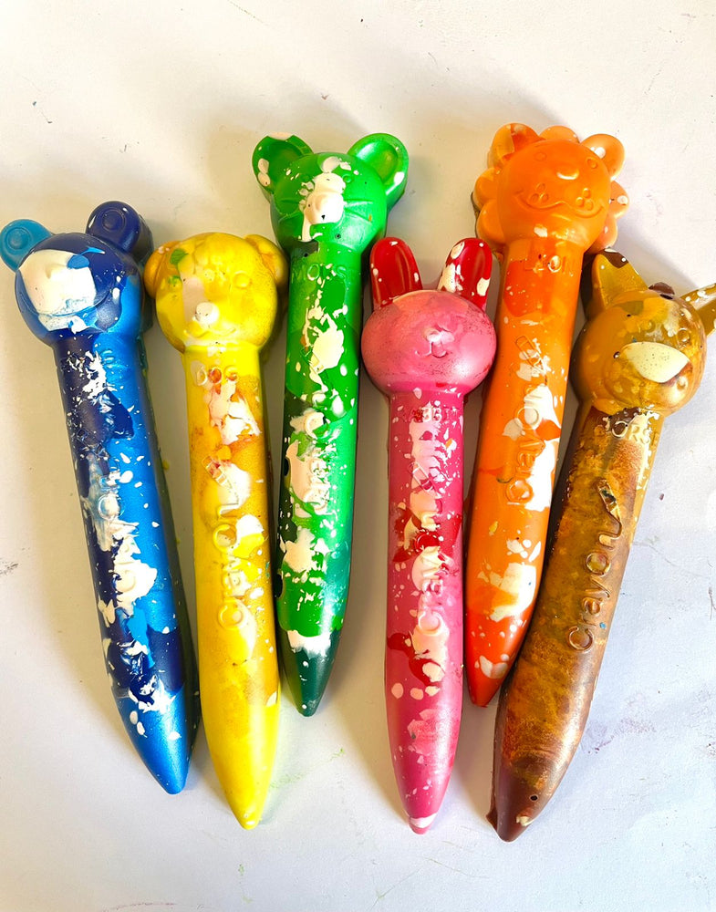 
                  
                    Handmade Non-toxic Animal Stick Shaped Crayons - Multicolor Set of 6
                  
                