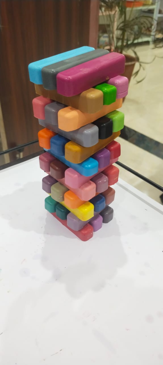 
                  
                    Handmade Non Toxic Jenga Theme Based Crayons set of 36
                  
                