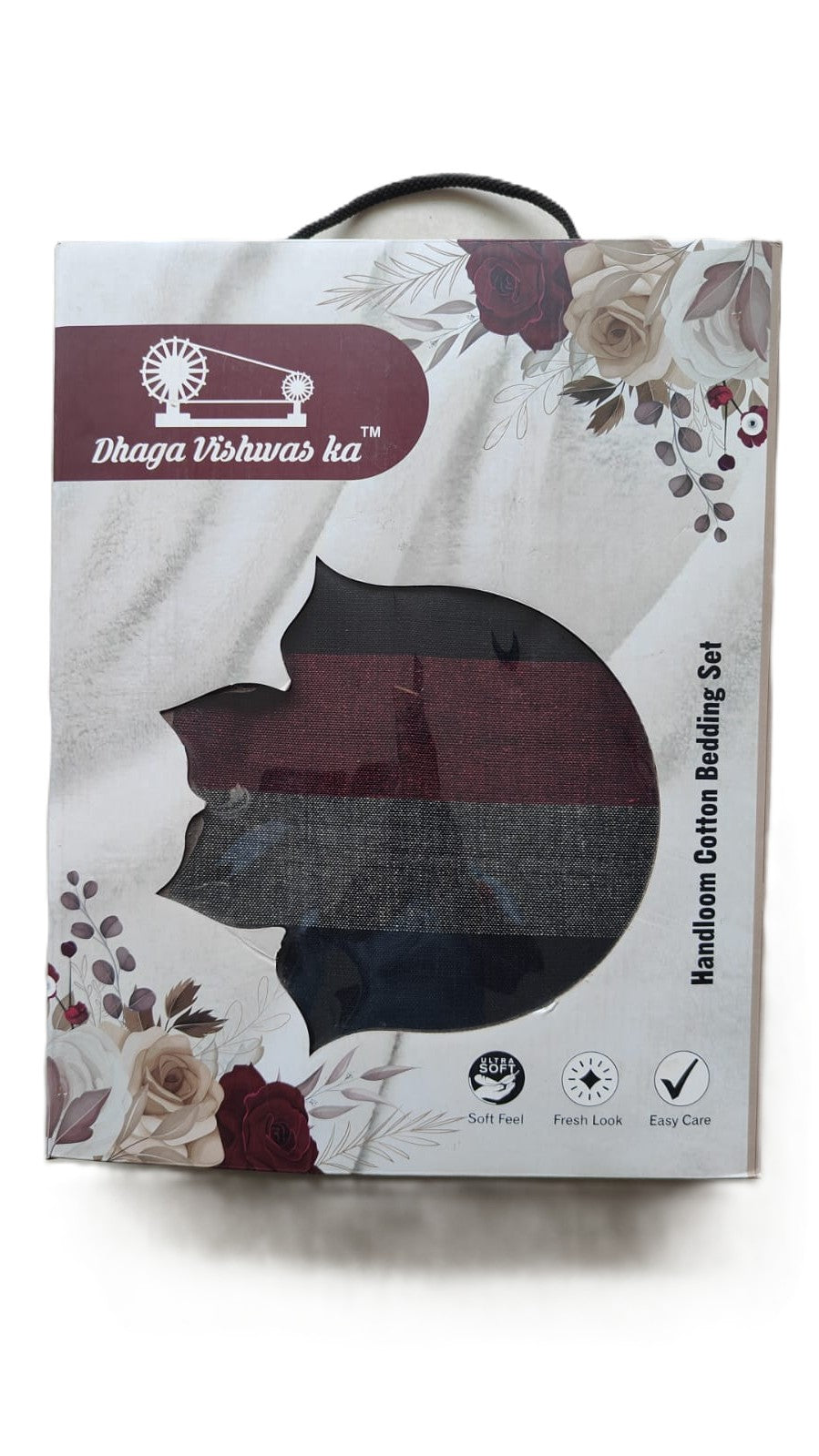 
                  
                    Dhaga Vishwas Ka Handloom Double Bed Sheet with Pillow Covers
                  
                