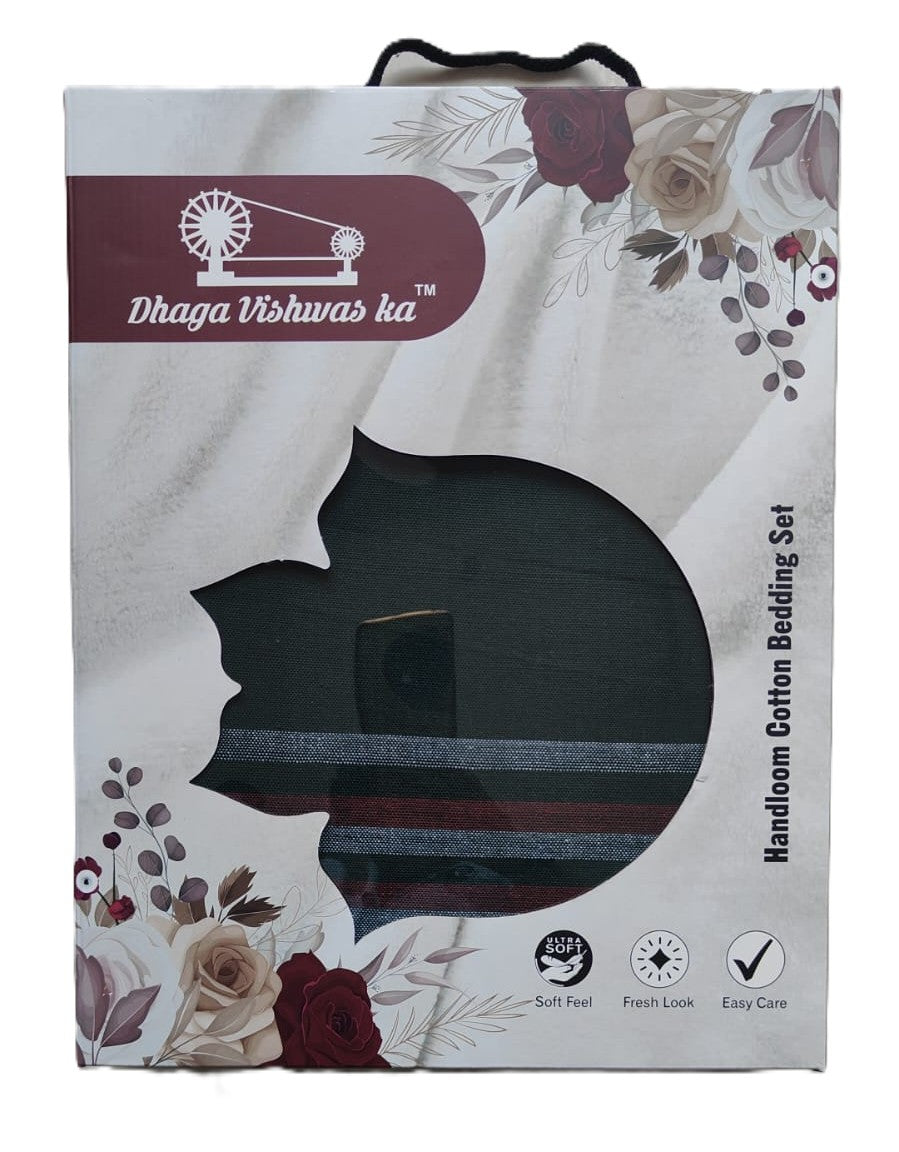 
                  
                    Dhaga Vishwas Ka Handloom Double Bed Sheet with Pillow Covers
                  
                