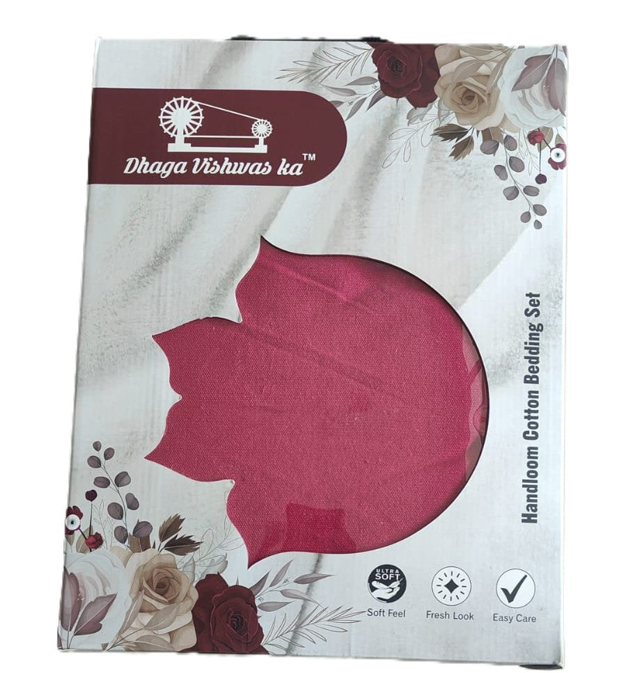
                  
                    Dhaga Vishwas Ka Handloom Double Bed Sheet with Pillow Covers
                  
                
