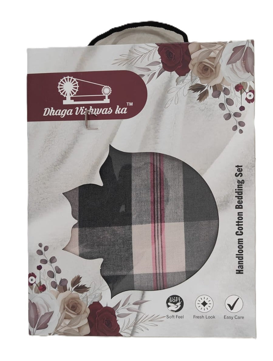 
                  
                    Dhaga Vishwas Ka Handloom Double Bed Sheet with Pillow Covers
                  
                