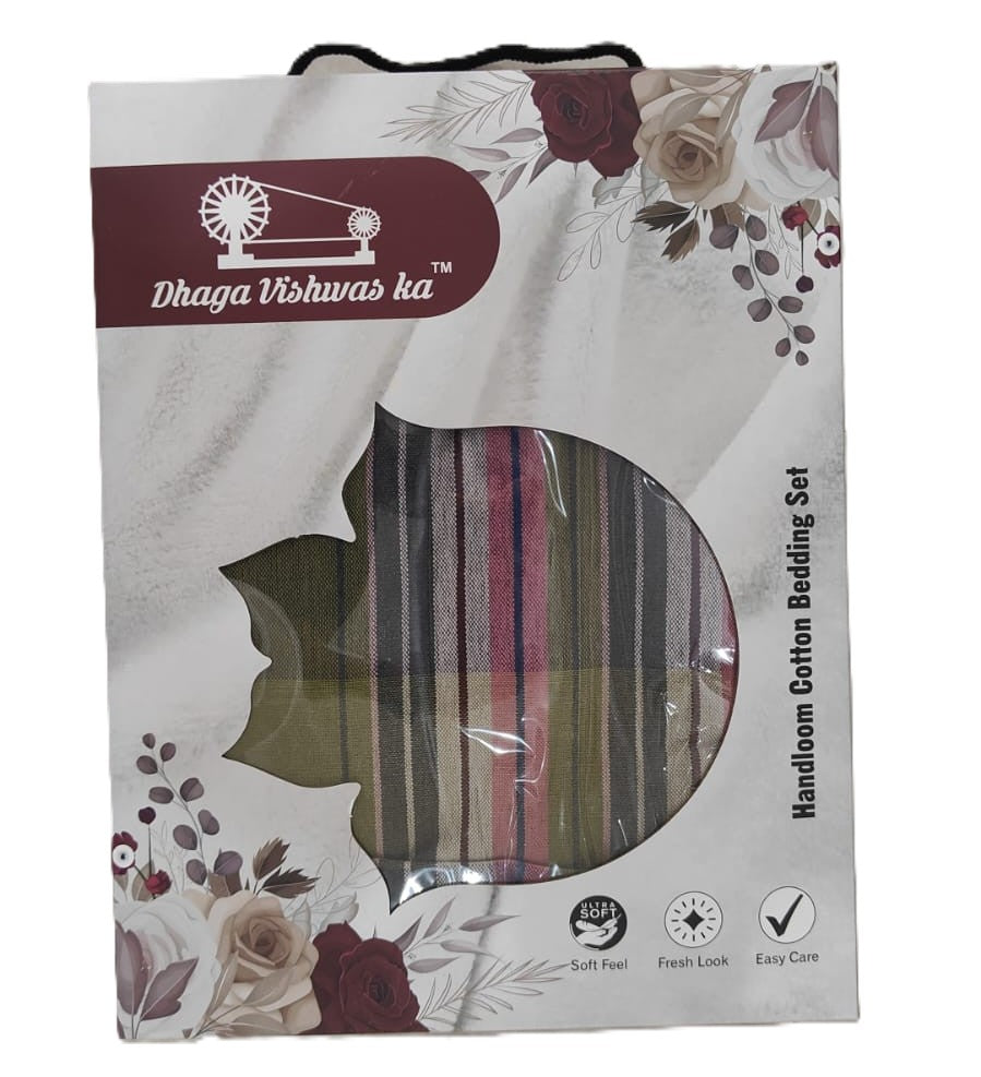 
                  
                    Dhaga Vishwas Ka Handloom Double Bed Sheet with Pillow Covers
                  
                