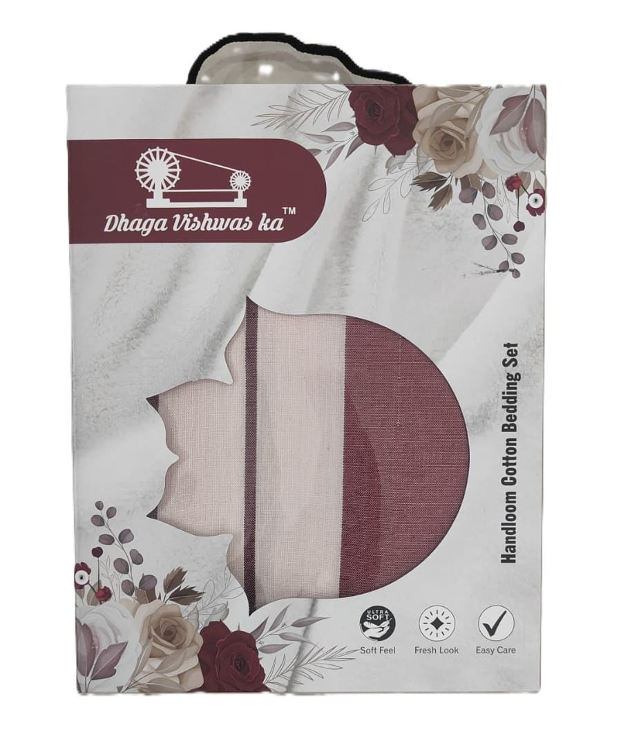 
                  
                    Dhaga Vishwas Ka Handloom Double Bed Sheet with Pillow Covers
                  
                