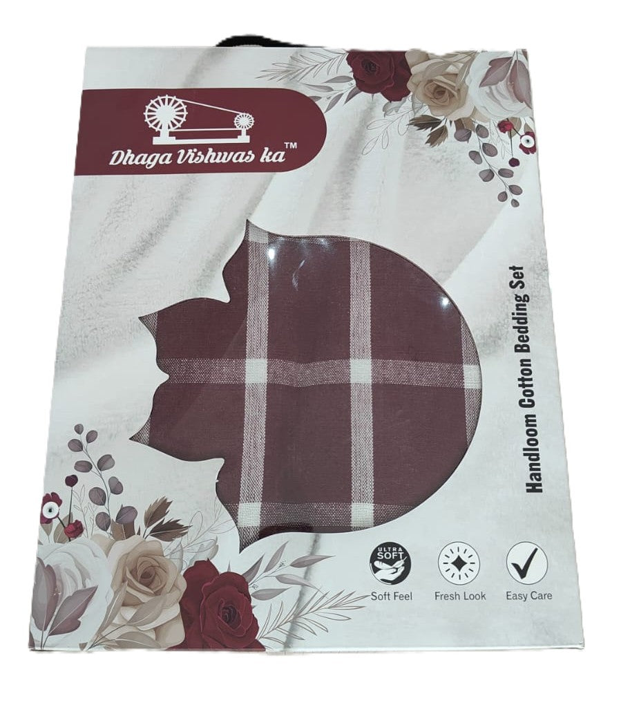 
                  
                    Dhaga Vishwas Ka Handloom Double Bed Sheet with Pillow Covers
                  
                