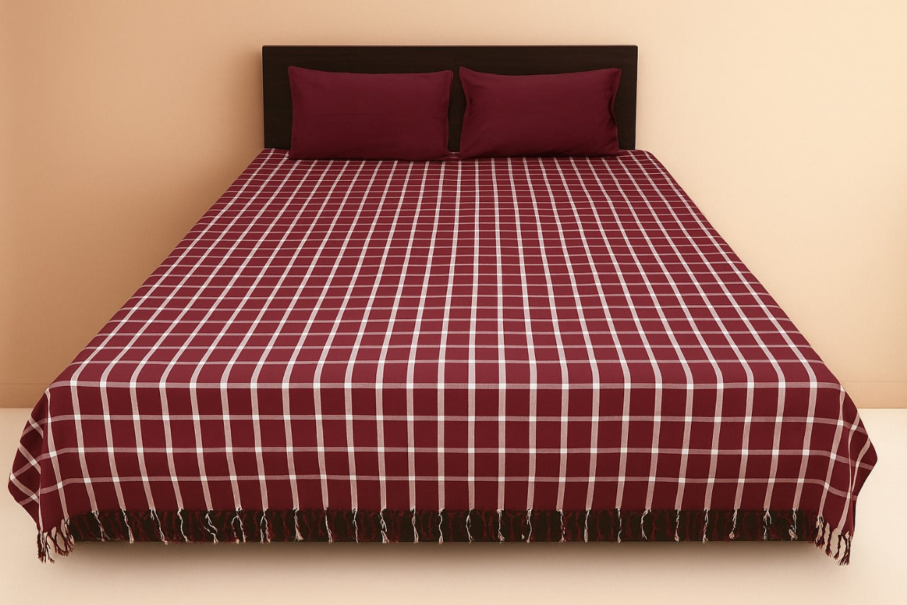 
                  
                    Dhaga Vishwas Ka Handloom Double Bed Sheet with Pillow Covers
                  
                