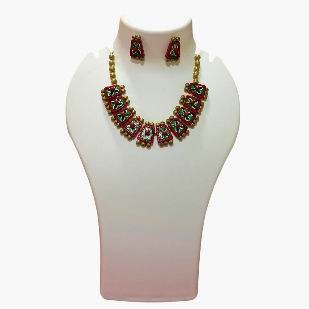 Handmade Eco-Friendly Terracotta Necklace Set