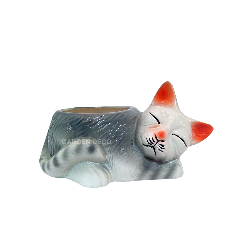 
                  
                    GARDEN DECO Cute Cat Ceramic Pot (Set of 1 PC)
                  
                