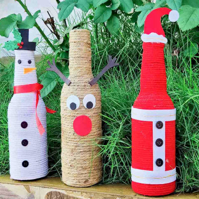 Christmas-themed Decorative Bottle (Set of 3)