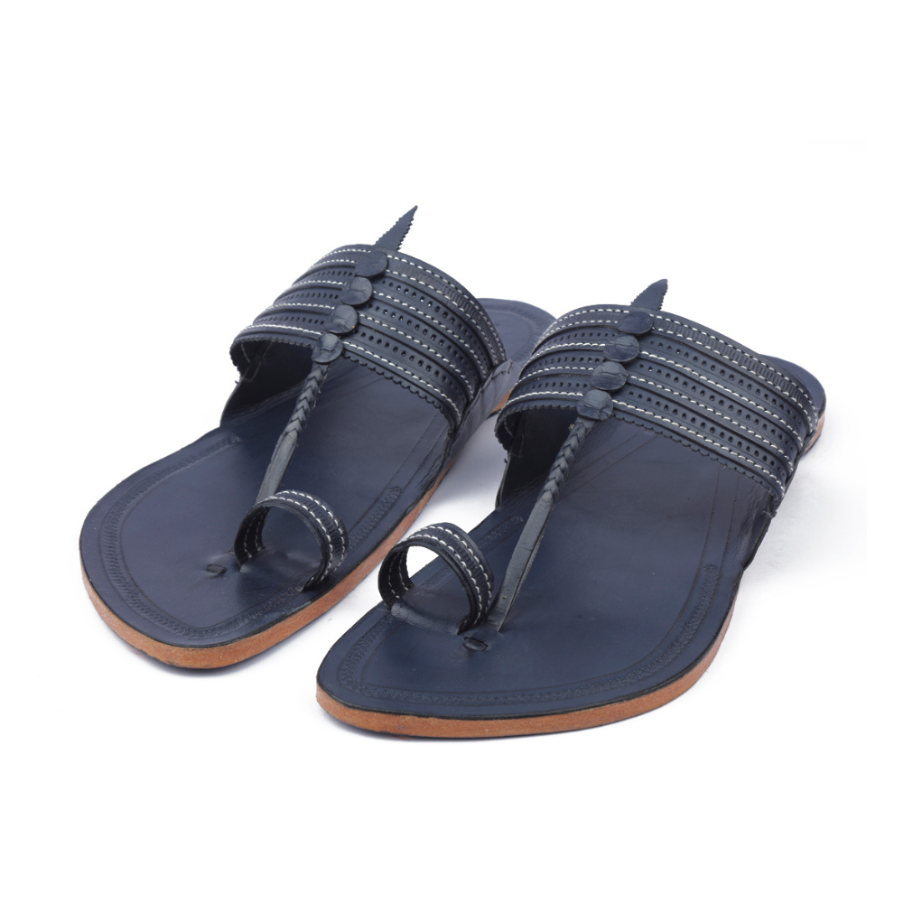 Korakori Blue Fashion Kolhapuri Slippers