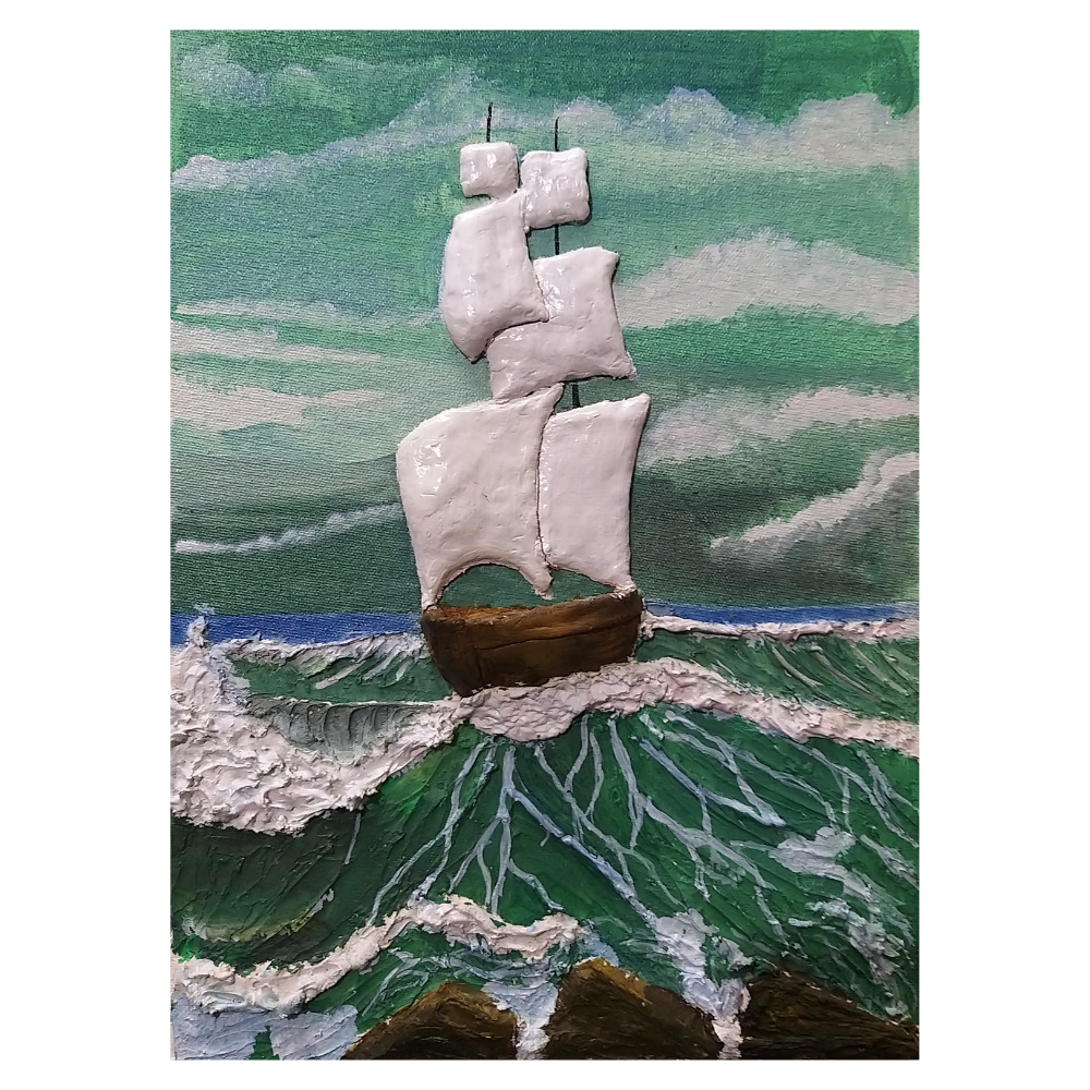 
                  
                    Boat At Sea Painting
                  
                
