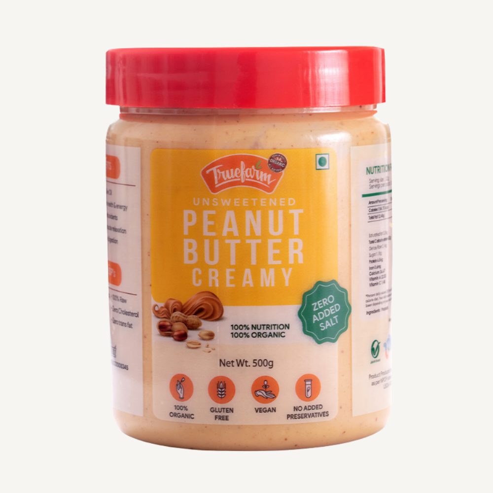 Truefarm Foods Organic Peanut Butter - Creamy (500g)